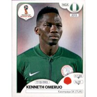 Panini WM 2018 - Sticker 339 - Kenneth Omeruo - Nigeria