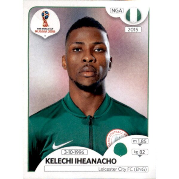 Panini WM 2018 - Sticker 351 - Kelechi Iheanacho - Nigeria