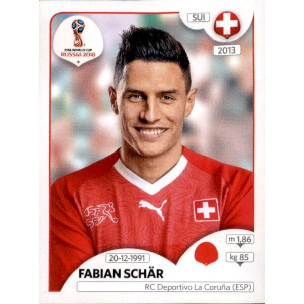 Panini WM 2018 - Sticker 380 - Fabian Schär - Schweiz