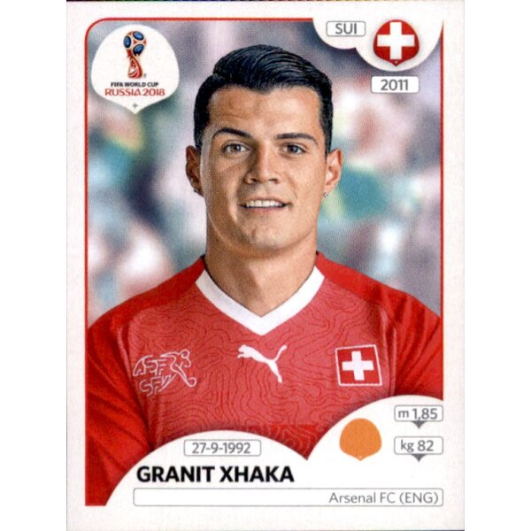 Panini WM 2018 - Sticker 381 - Granit Xhaka - Schweiz
