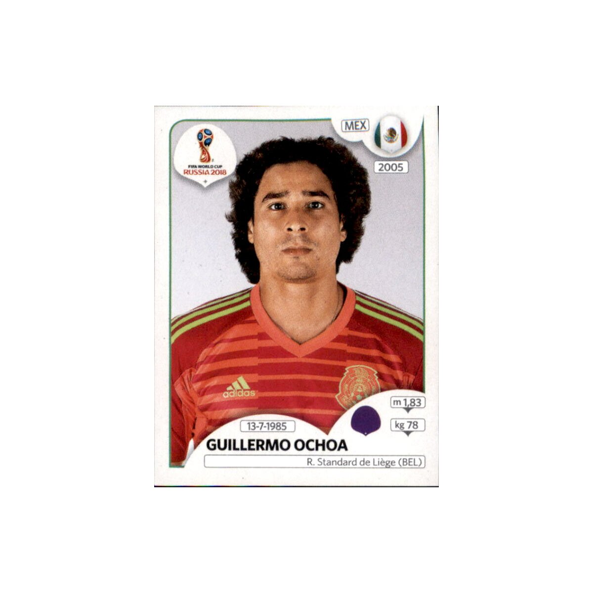 Panini Wm 2018 Sticker 454 Guillermo Ochoa Mexico 0 69