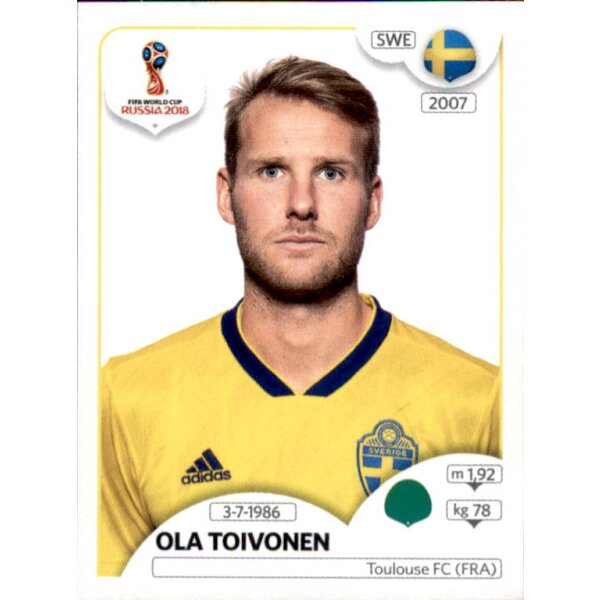 Panini WM 2018 - Sticker 491 - Ola Toivonen - Schweden