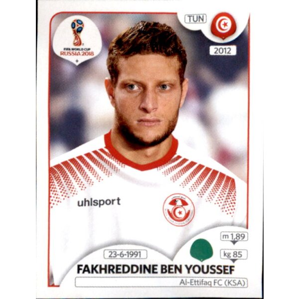 Panini WM 2018 - Sticker 567 - Fakhreddine Ben Youssef - Tunesien