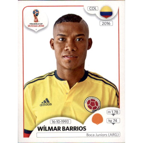 Panini WM 2018 - Sticker 645 - Wílmar Barrios - Kolumbien