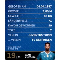 19 - Sami Khedira - REWE WM18 Sammelkarte