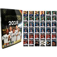 WM 2018 REWE Sammelkarten - 1x Komplettsatz GLITZER + 1x...