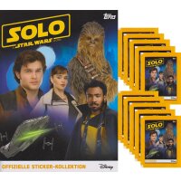 Topps - Star Wars - SOLO - Sammelsticker - 1 Album + 10...