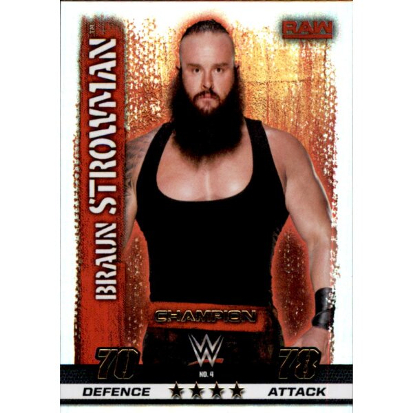 WWE Slam Attax - 10th Edition - Nr. 4 - Braun Strowman - Champion