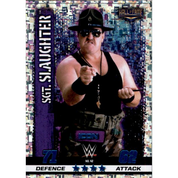 WWE Slam Attax - 10th Edition - Nr. 42 - Sgt. Slaughter - Icon