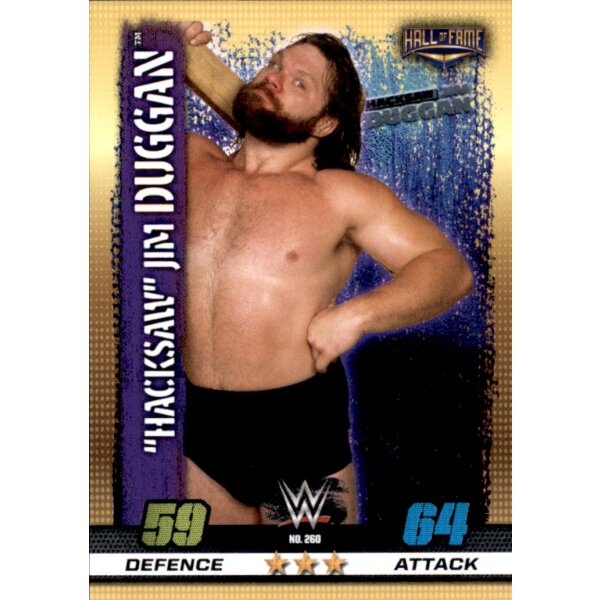 WWE Slam Attax - 10th Edition - Nr. 260 - “Hacksaw” Jim Duggan - Hall of Fame