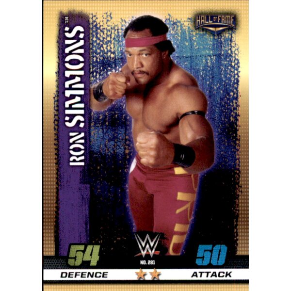 WWE Slam Attax - 10th Edition - Nr. 281 - Ron Simmons - Hall of Fame