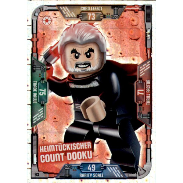 93 - Heimtückischer Count Dooku - Folie - LEGO Star Wars Serie 1