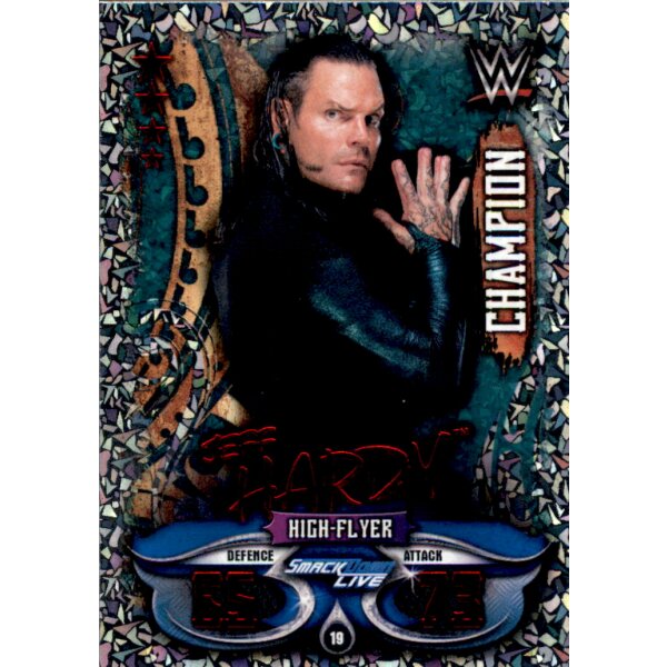 Karte 19 - Jeff Hardy - Champion - WWE Slam Attax - LIVE