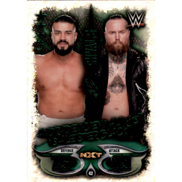 Karte 42 - Andrade "Cien" Almas VS. Aleister Black - Rivals - WWE Slam Attax - LIVE