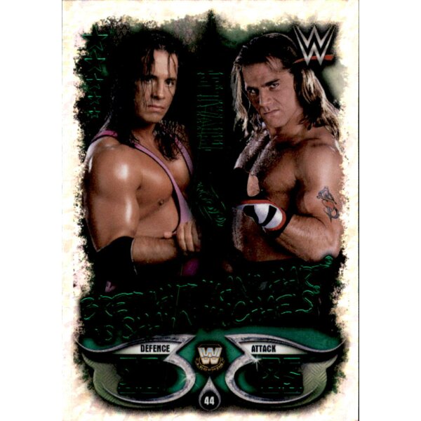 Karte 44 - Bret "Hit Man" Hart VS. Shawn Michaels - Rivals - WWE Slam Attax - LIVE