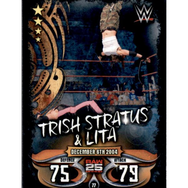 Karte 77 - Trish Stratus & Lita - Raw 25 Years - WWE Slam Attax - LIVE