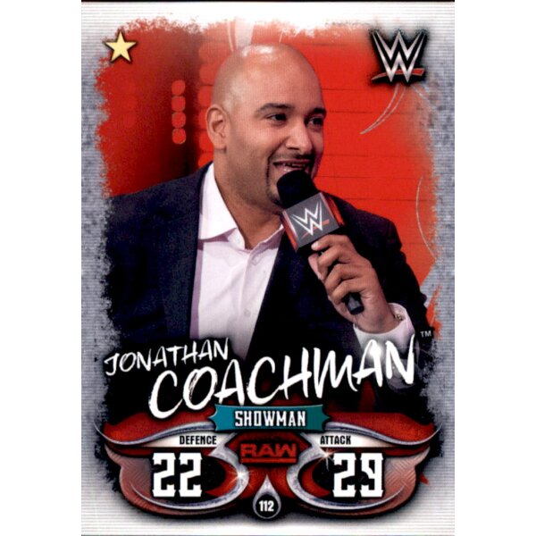 Karte 112 - Jonathan Coachman - Raw - WWE Slam Attax - LIVE