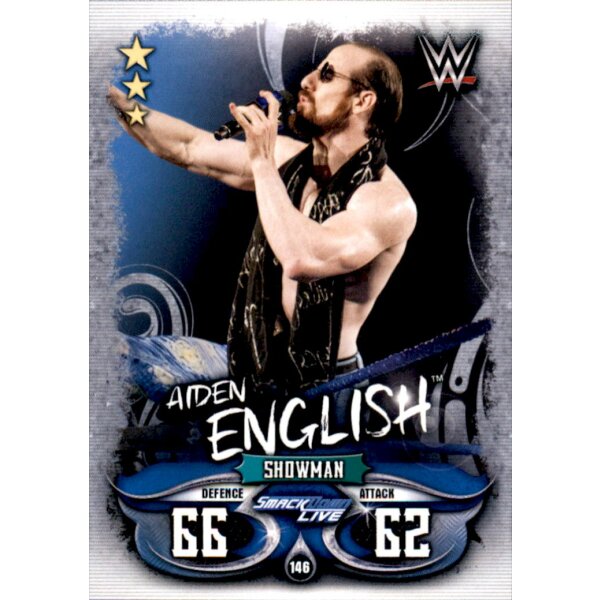 Karte 146 - Aiden English - Smack Down Live - WWE Slam Attax - LIVE