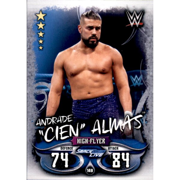 Karte 149 - Andrade  "Cien" Almas - Smack Down Live - WWE Slam Attax - LIVE