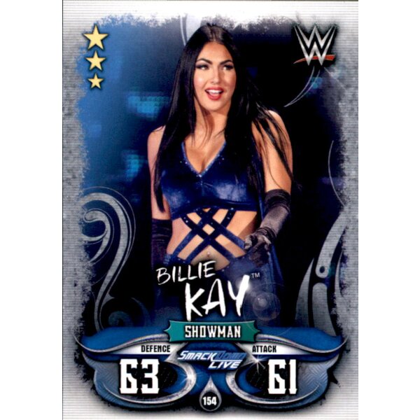 Karte 154 - Billie Kay - Smack Down Live - WWE Slam Attax - LIVE