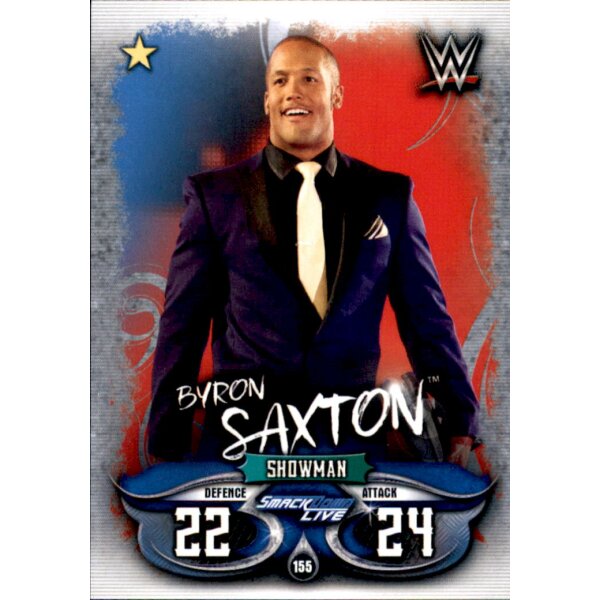 Karte 155 - Byron Saxton - Smack Down Live - WWE Slam Attax - LIVE