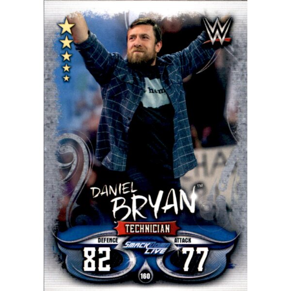 Karte 160 - Daniel Bryan - Smack Down Live - WWE Slam Attax - LIVE