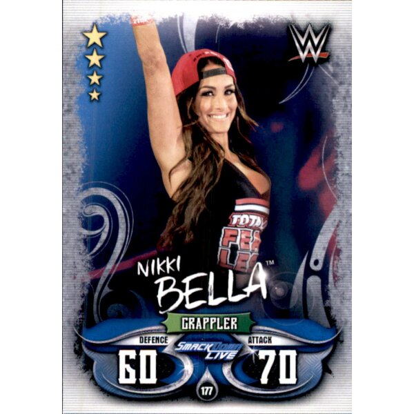 Karte 177 - Nikki Bella - Smack Down Live - WWE Slam Attax - LIVE