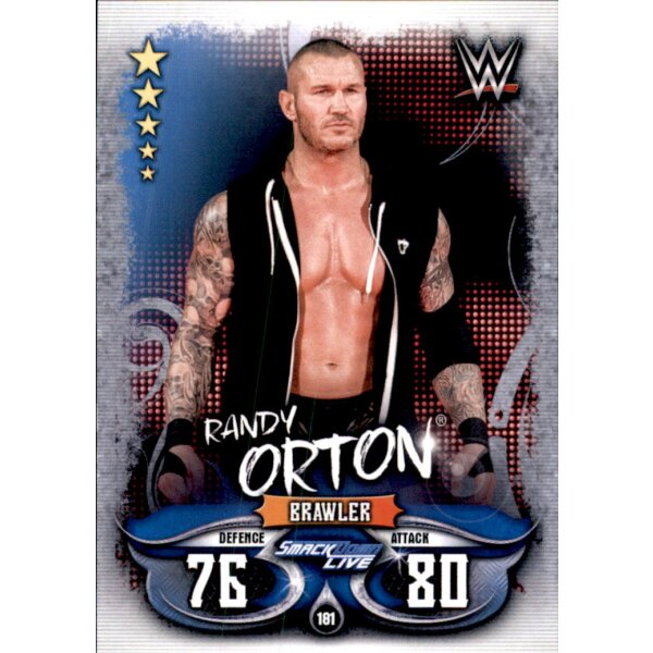 Karte 181 - Randy Orton - Smack Down Live - WWE Slam Attax - LIVE