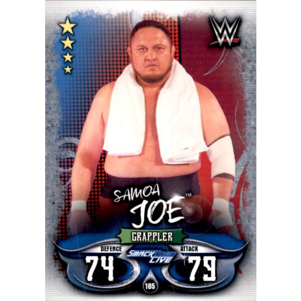 Karte 185 - Samoa Joe - Smack Down Live - WWE Slam Attax - LIVE