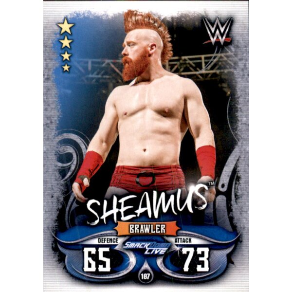 Karte 187 - Sheamus - Smack Down Live - WWE Slam Attax - LIVE