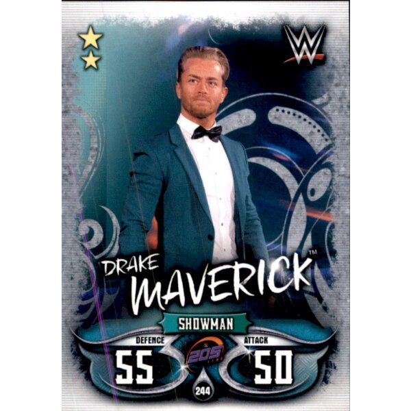 Karte 244 - Drake Maverick - 205 Live - WWE Slam Attax - LIVE