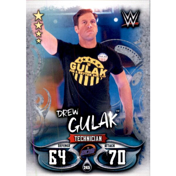 Karte 245 - Drew Gulak - 205 Live - WWE Slam Attax - LIVE