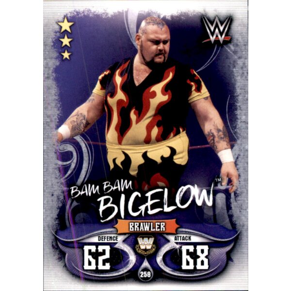 Karte 258 - Bam Bam Bigelow - Legends - WWE Slam Attax - LIVE