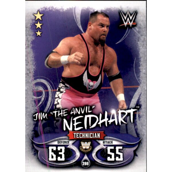 Karte 288 - Jim "The Anvil" Neidhart - Legends - WWE Slam Attax - LIVE