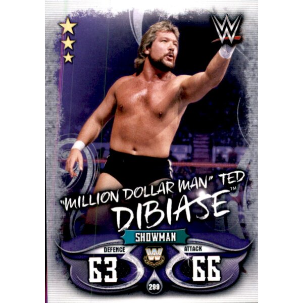 Karte 299 - "Million Dollar Man" Ted Dibiase - Legends - WWE Slam Attax - LIVE