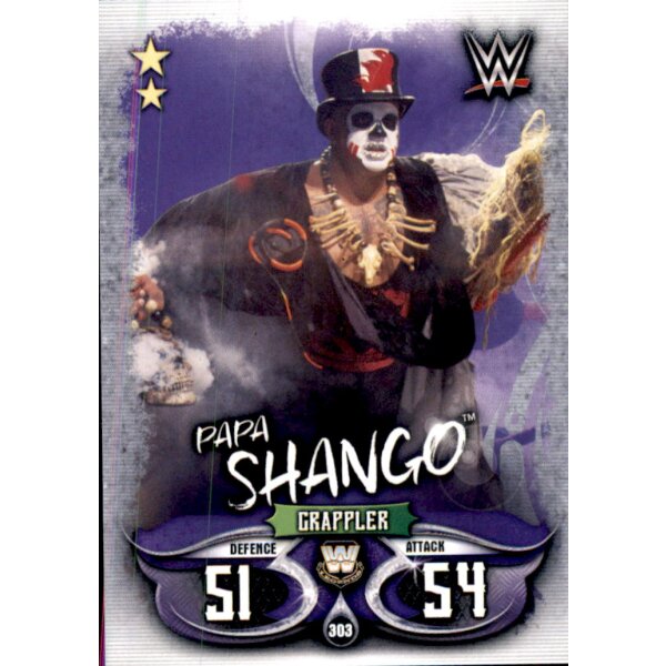 Karte 303 - Papa Shango - Legends - WWE Slam Attax - LIVE