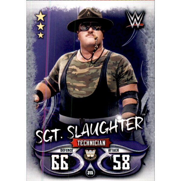 Karte 315 - SGT. Slaughter - Legends - WWE Slam Attax - LIVE