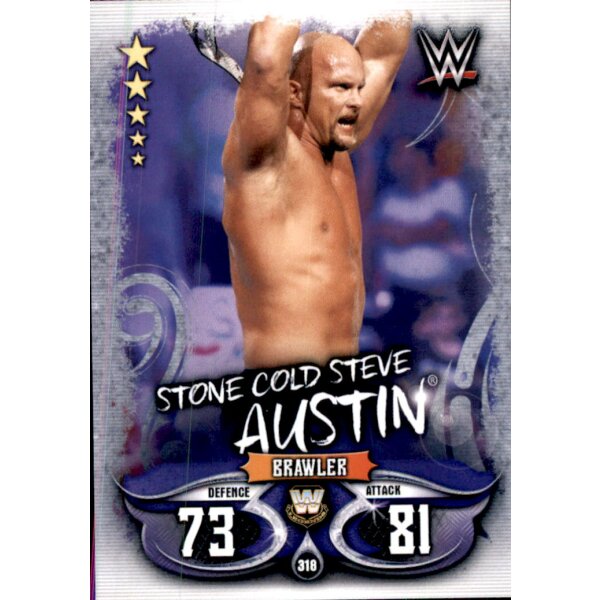 Karte 318 - Stone Cold Steve Austin - Legends - WWE Slam Attax - LIVE