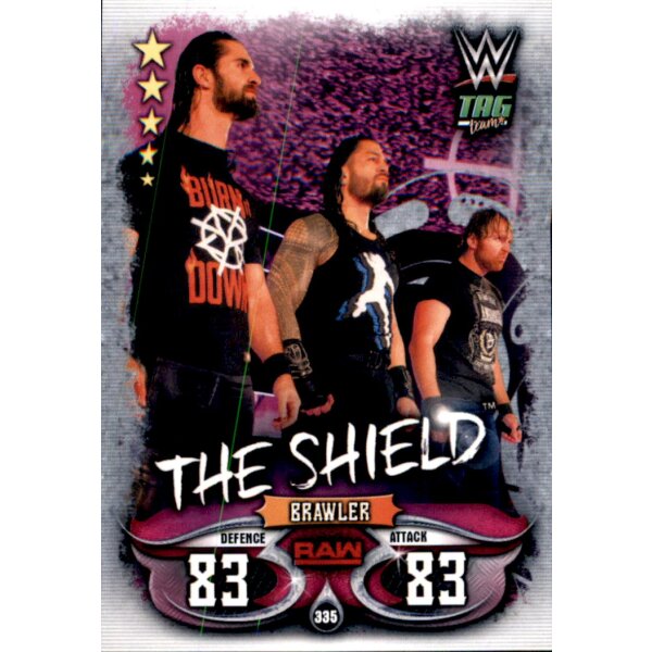 Karte 335 - The Shield - Tag Team - WWE Slam Attax - LIVE