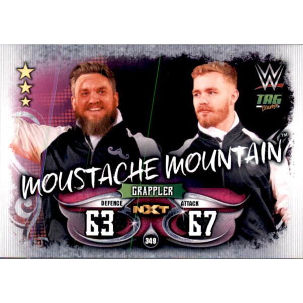 Karte 349 - Moustache Mountain - Tag Team - WWE Slam Attax - LIVE