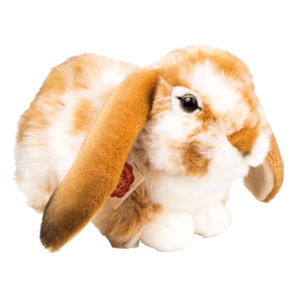 Teddy Hermann 93791 - Hase liegend hellbraun-weiß gescheckt 30 cm