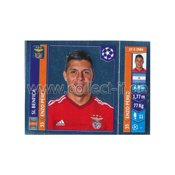 Sticker 186 - Enzo Perez - SL Benfica