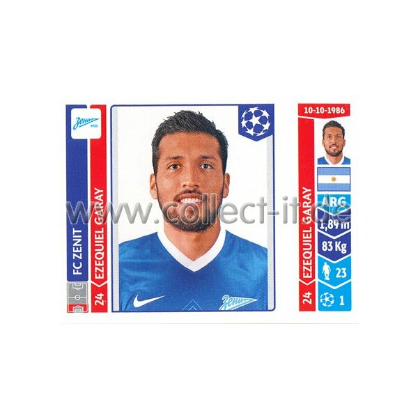 Sticker 202 - Ezequiel Garay - FC Zenit