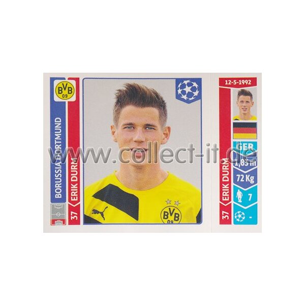 Sticker 282 - Erik Durm - Borussia Dortmund