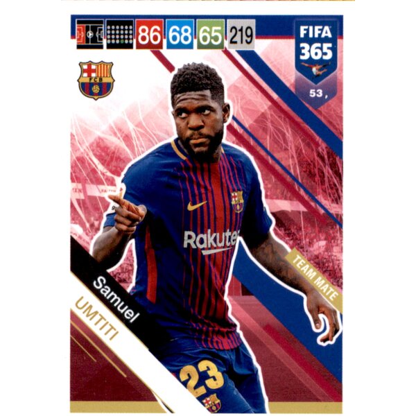 Fifa 365 Cards 2019 - 53 - Samuel Umtiti - Team Mate