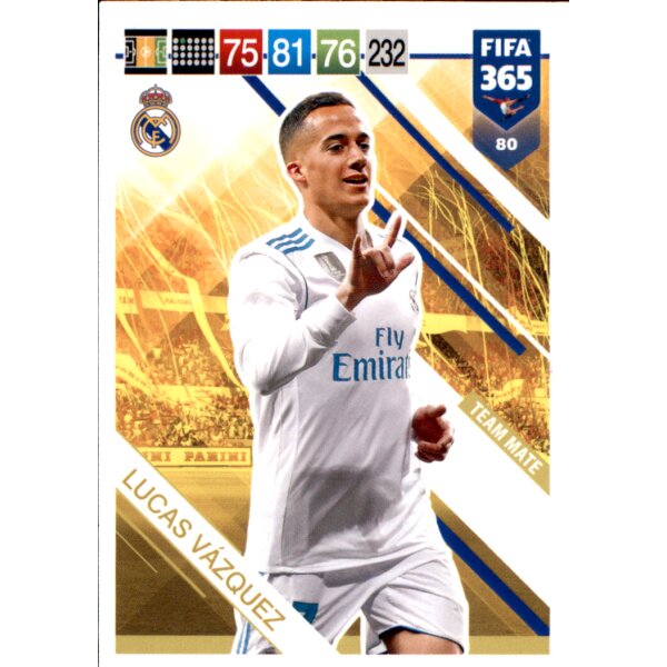 Fifa 365 Cards 2019 - 80 - Lucas Vazquez - Team Mate