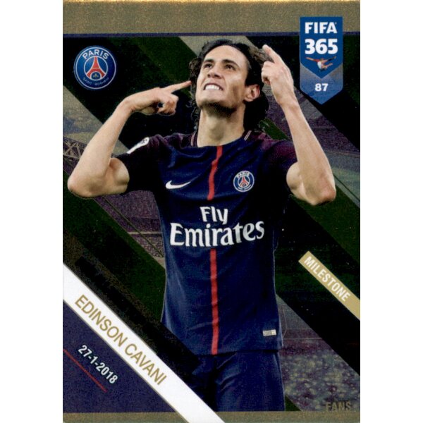 Fifa 365 Cards 2019 - 87 - Edinson Cavani - Milestone