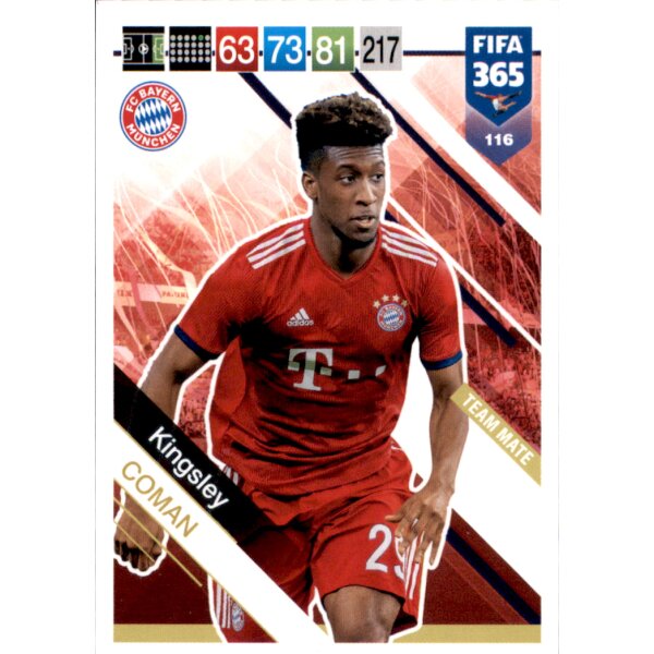 Fifa 365 Cards 2019 - 116 - Kingsley Coman - Team Mate