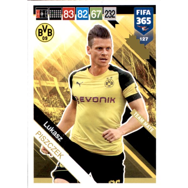 Fifa 365 Cards 2019 - 127 - Lukasz Piszczek - Team Mate