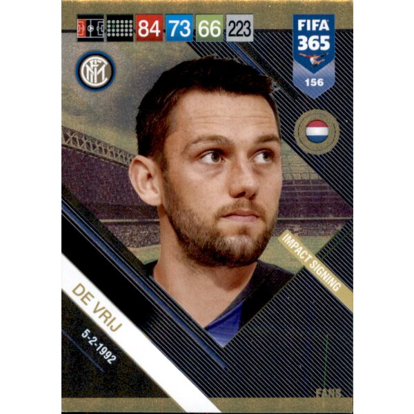 Fifa 365 Cards 2019 - 156 - Stefan de Vrij - Impact Signing